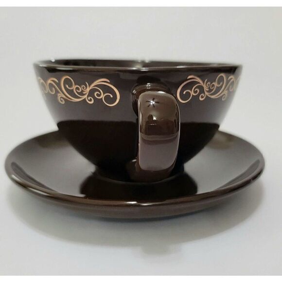 Large GODIVA Chocolatier Coffee Cup & Saucer - Picture 2 of 10